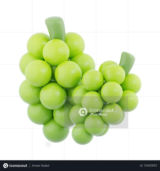 Raisin vert  3D Icon