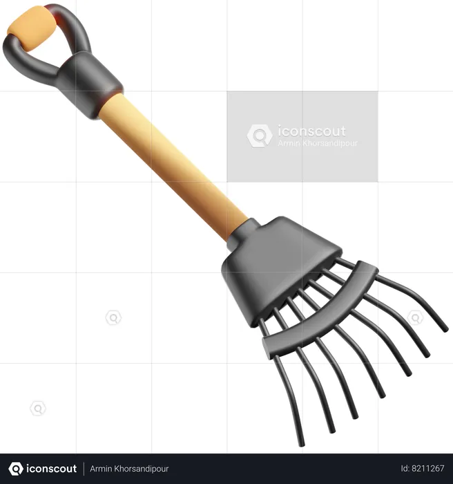 Rake  3D Icon