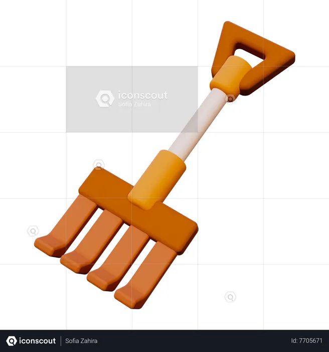 Rake  3D Icon