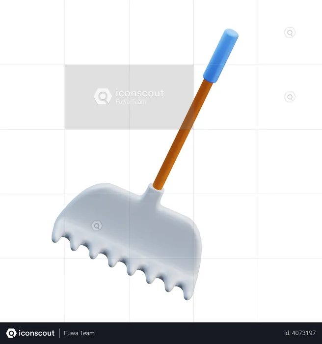 Rake Tool  3D Illustration