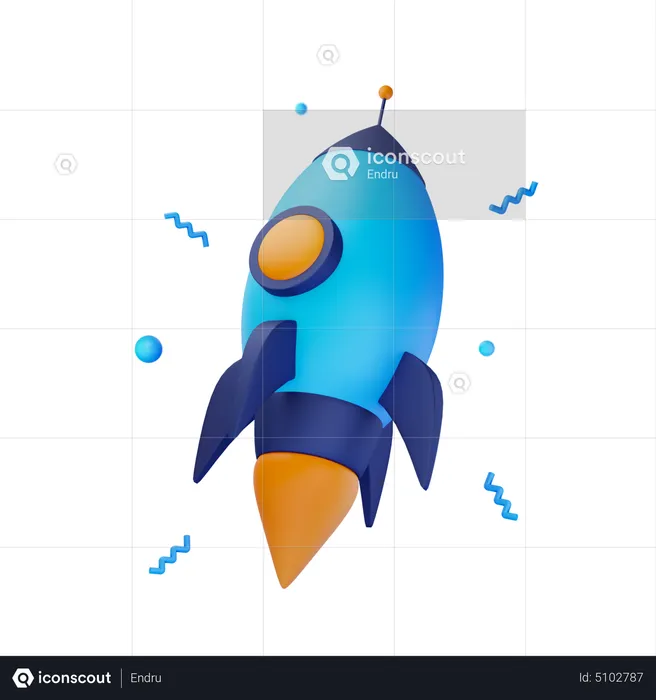 Rakete  3D Icon