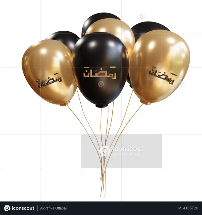 Ramadan Balloon  3D Illustration