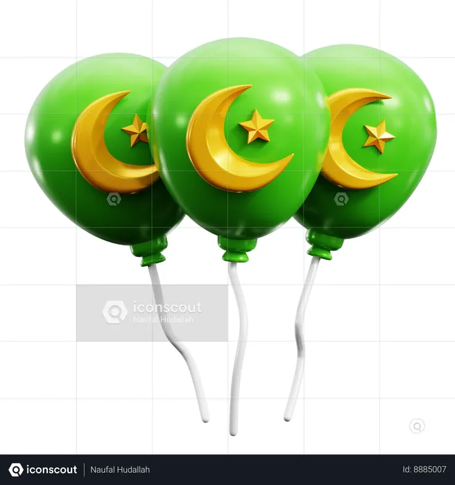 Ramadan Balloons  3D Icon