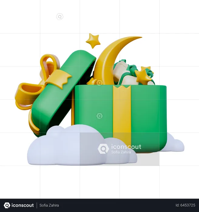 Caja de regalo de ramadán  3D Icon