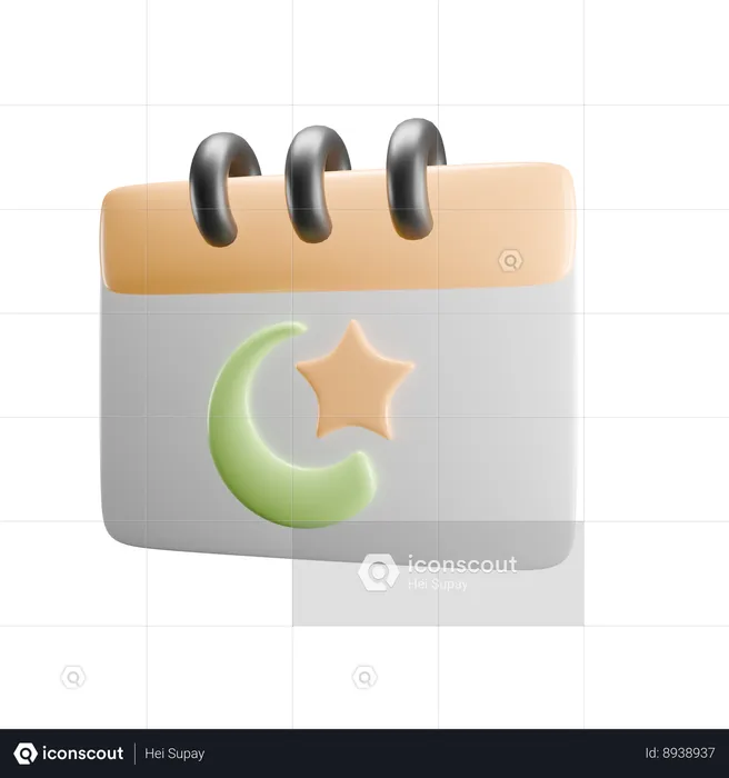 Ramadan calendar  3D Icon