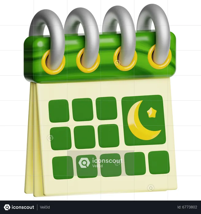 Ramadan Calendar  3D Icon