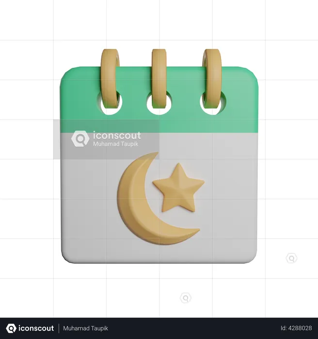 Ramadan Calendar  3D Illustration