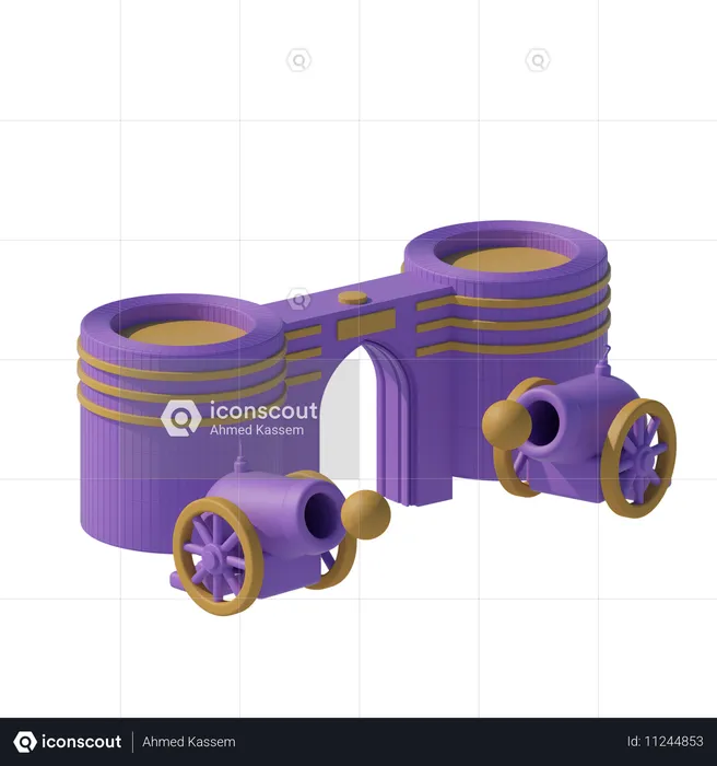 Ramadan Cannon  3D Icon