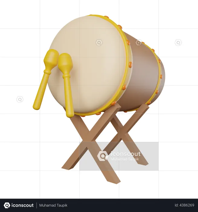 Ramadan drum  3D Illustration