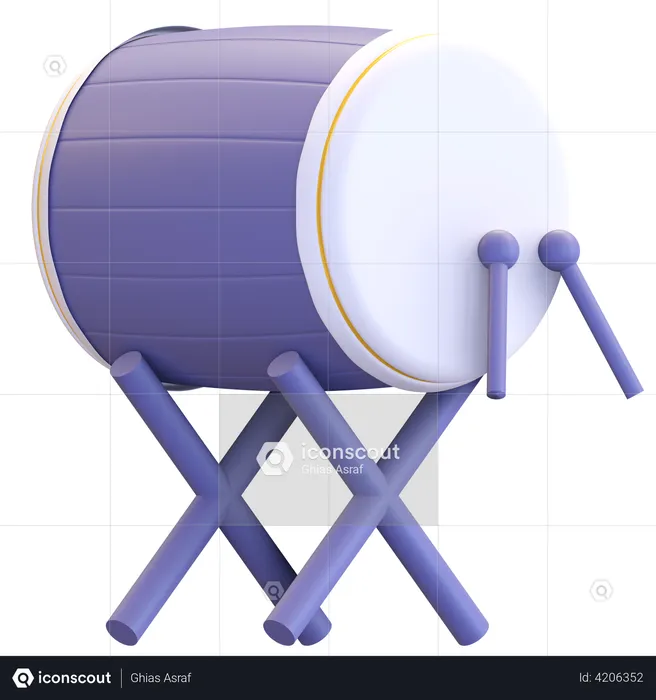 Ramadan Drum  3D Illustration