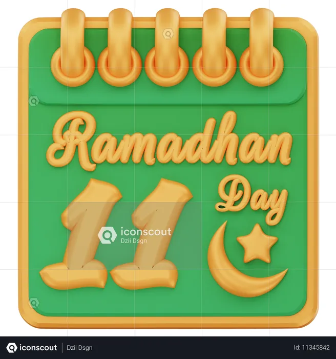 11e jour du ramadan  3D Icon