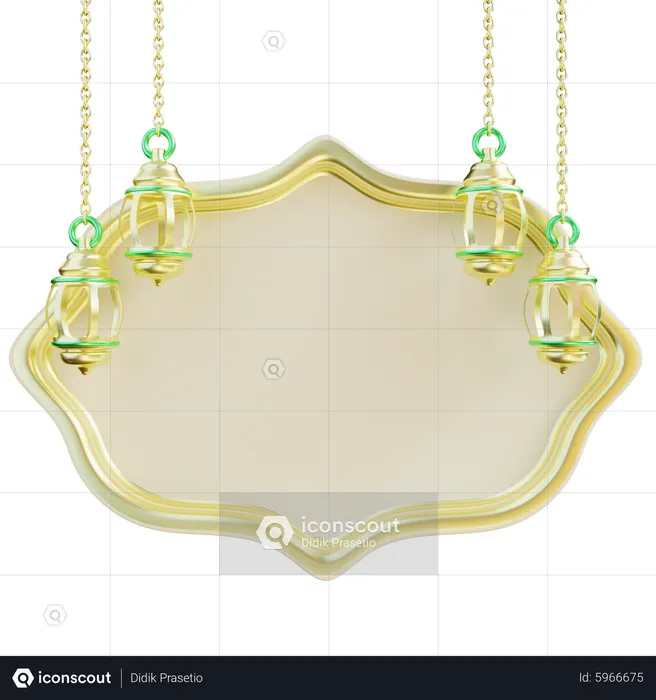 Ramadan Kareem Board  3D Icon