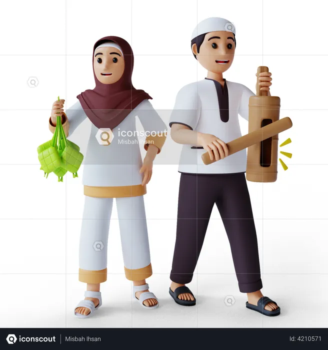 Ramadan Kareem zakat doando caridade  3D Illustration