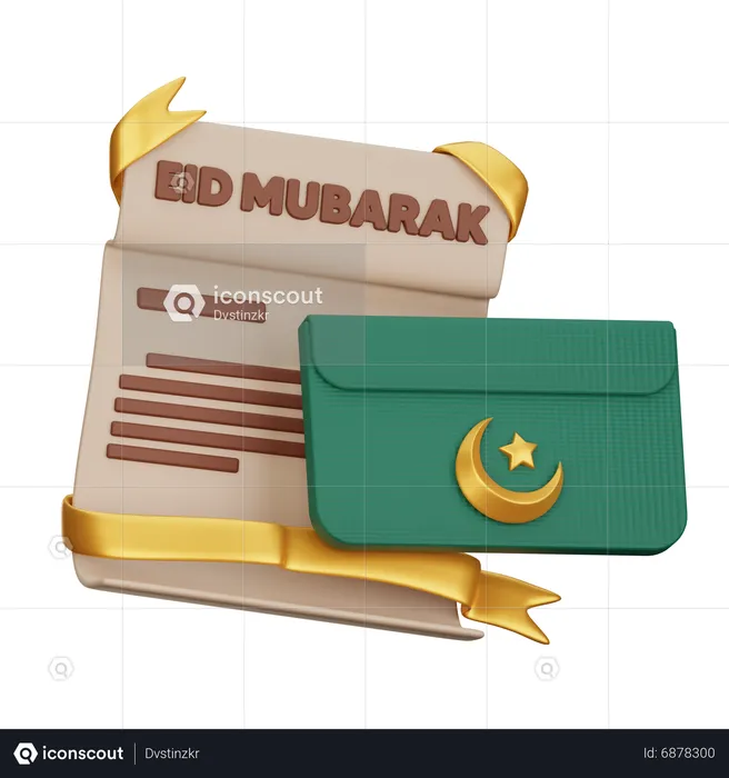Ramadan Letter  3D Icon