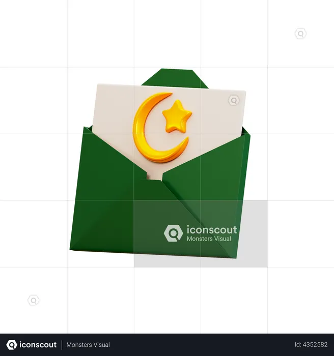 Ramadan Message  3D Illustration