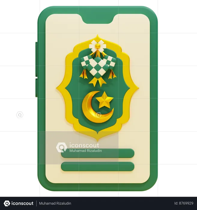 Aplicativos móveis do Ramadã  3D Icon