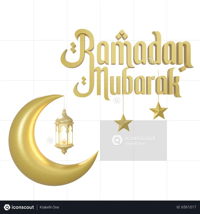 Ramadan Mubarak  3D Icon