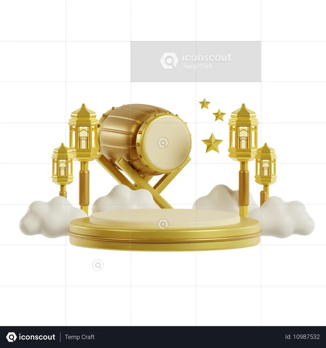 Podio de Ramadán  3D Icon