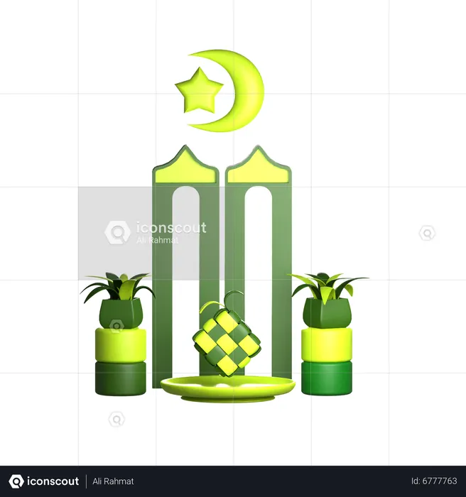 Podio de Ramadán  3D Icon