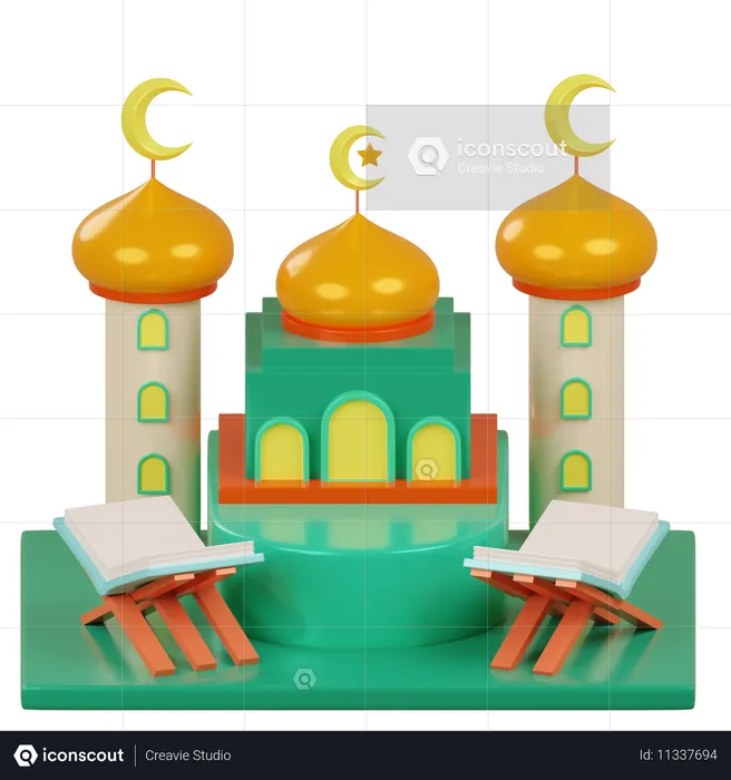 Pódio do Ramadã  3D Icon