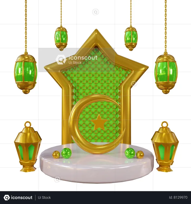 Ramadan Podium  3D Icon