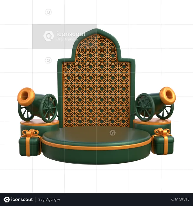 Ramadan Podium  3D Illustration