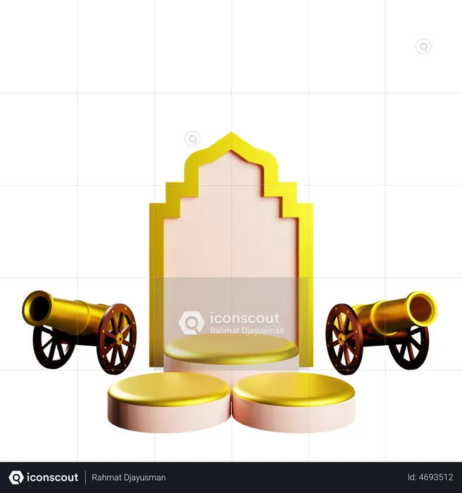 Ramadan Podium  3D Illustration