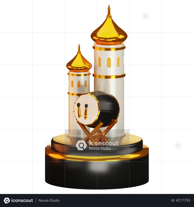 Ramadan Podium  3D Illustration