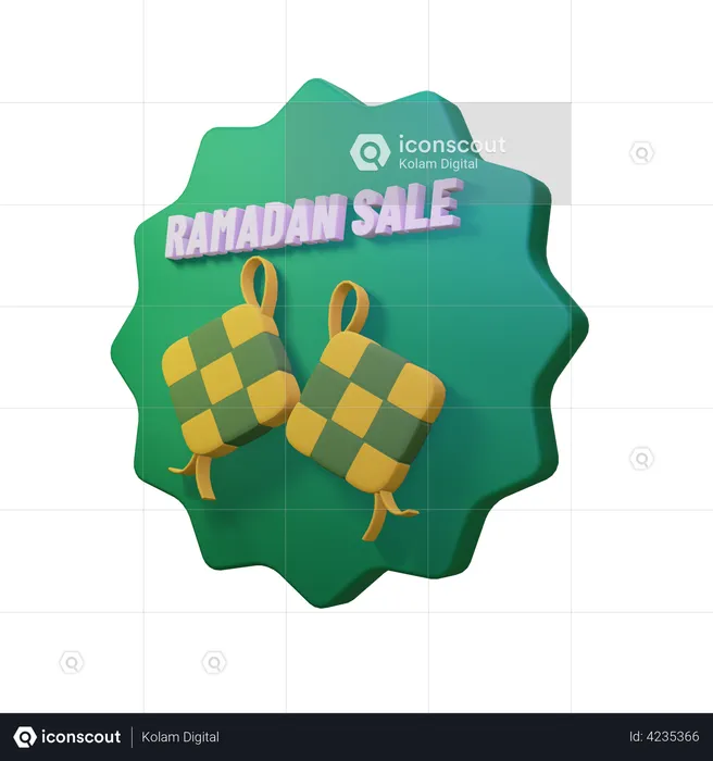 Ramadan Sale Badge  3D Illustration