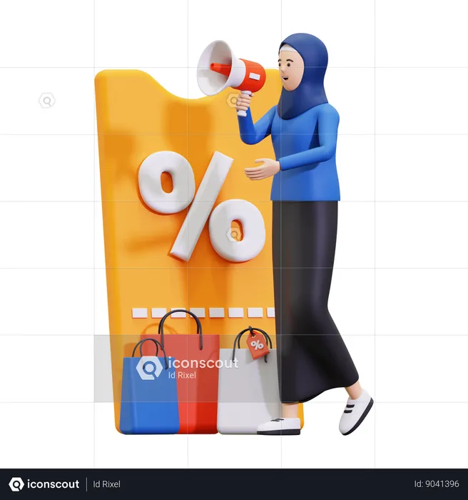 Ramadan Shopping  3D Illustration