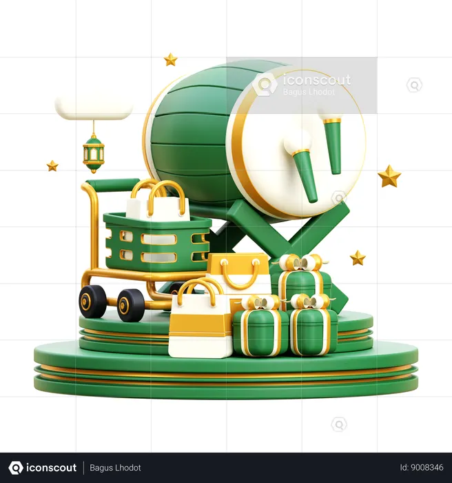 Ramadan Shopping  3D Icon