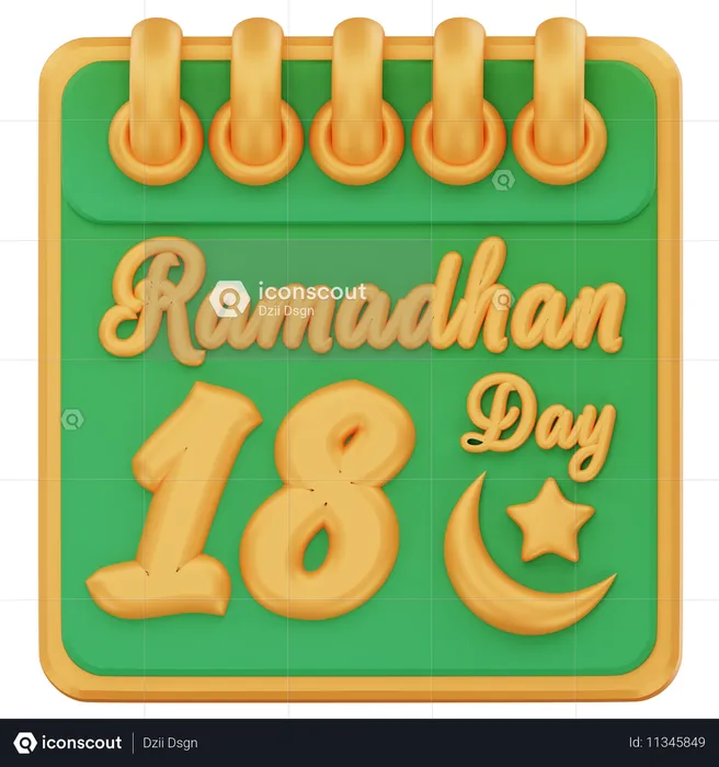 Ramadan Tag 18  3D Icon