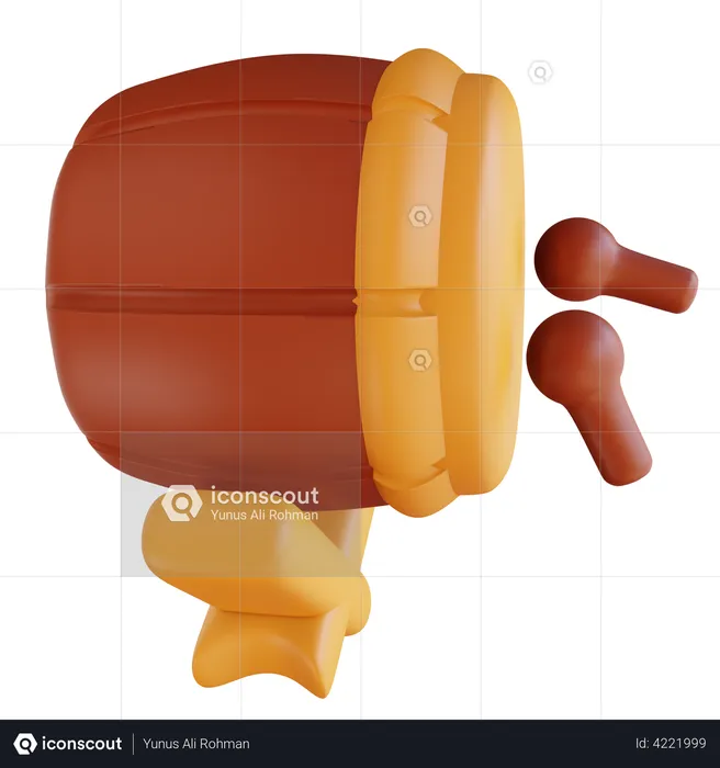 Tambour de ramadan  3D Illustration