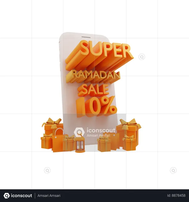 Venta de Ramadán  3D Icon