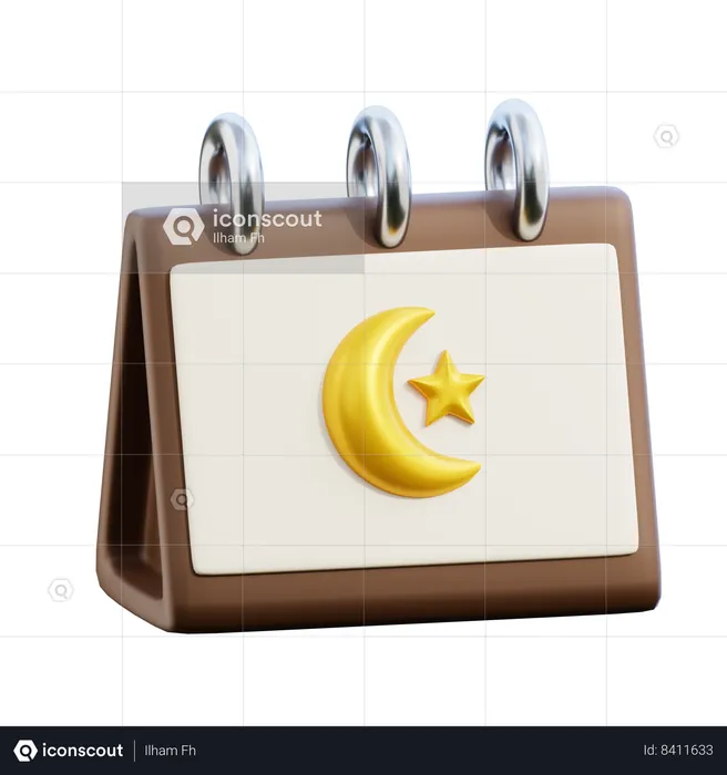 Ramadhan calendar  3D Icon