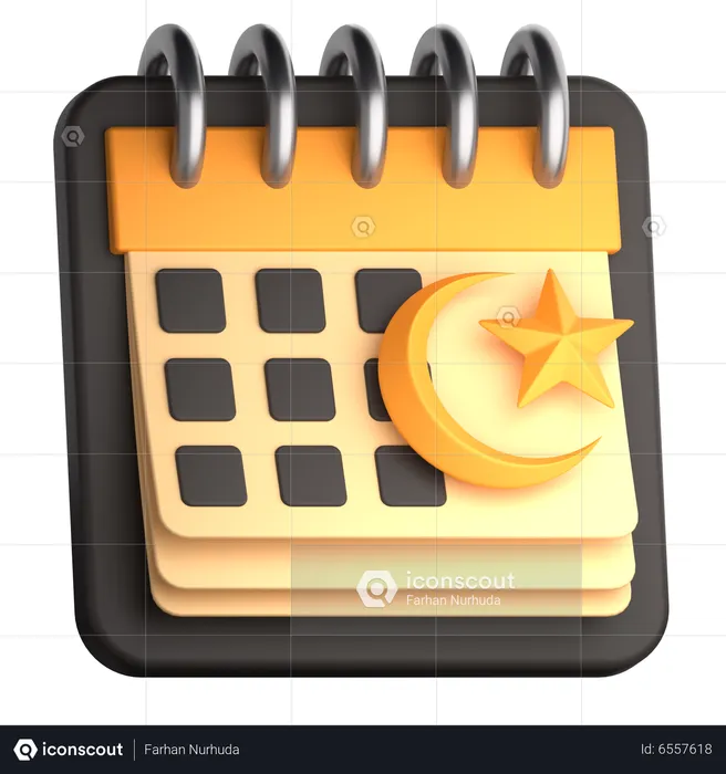 Ramadhan Calendar  3D Icon