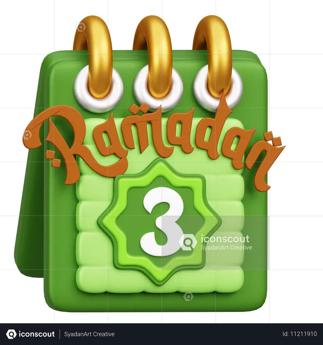 Ramadhan Calendar  3D Icon