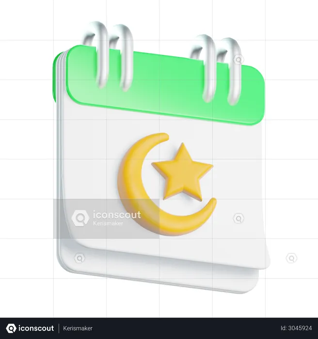 Ramadhan Calendar  3D Icon