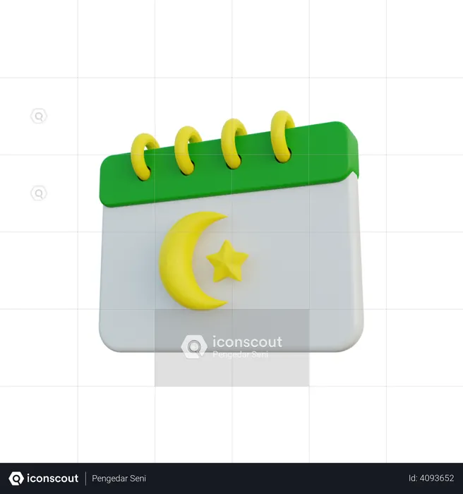 Ramadhan Calendar  3D Icon