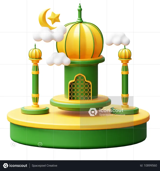 Pódio do Ramadã  3D Icon