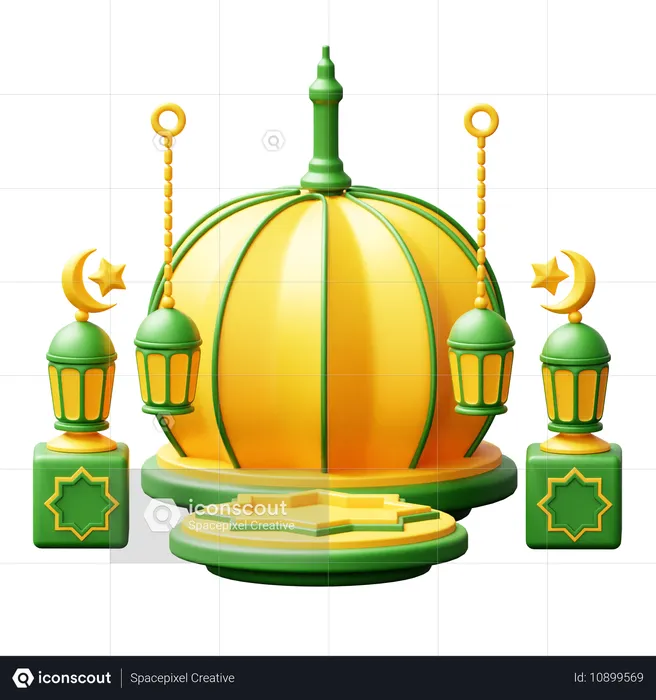 Pódio do Ramadã  3D Icon