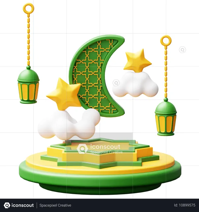 Pódio do Ramadã  3D Icon