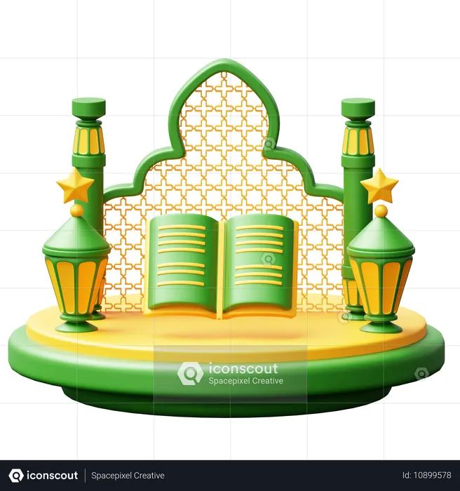 Pódio do Ramadã  3D Icon