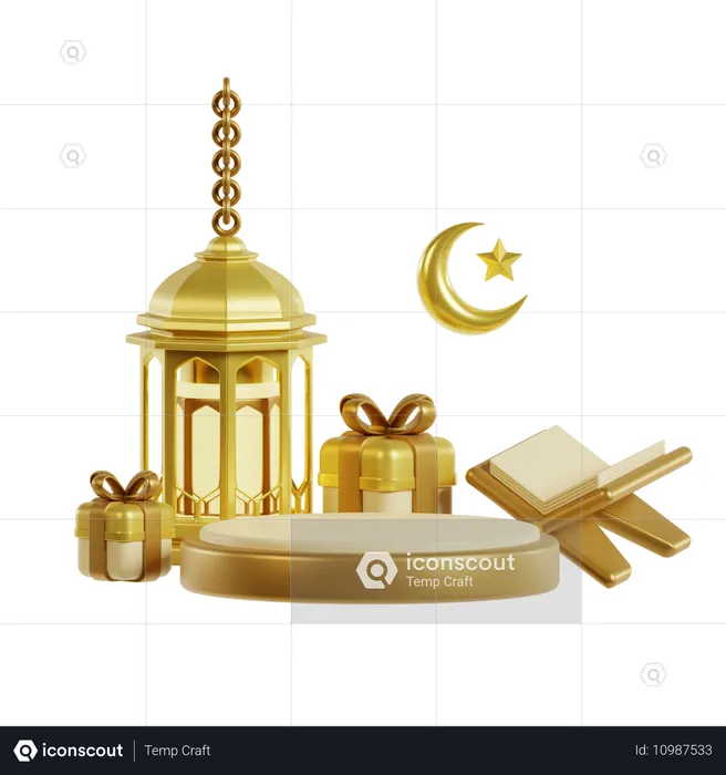 Pódio do Ramadã  3D Icon