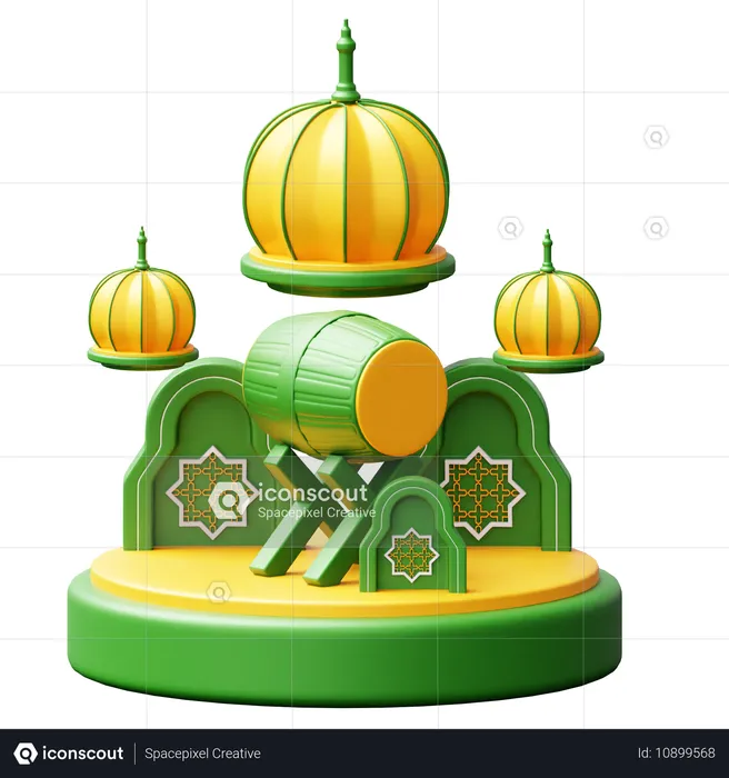 Ramadhan Podium  3D Icon