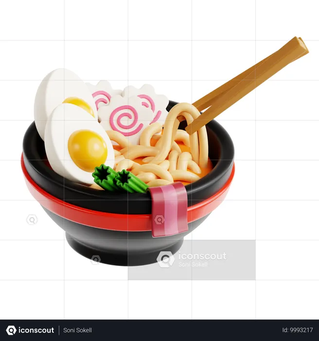 Ramen  3D Icon