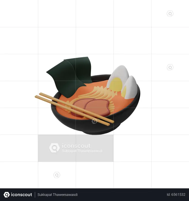 Ramen  3D Icon