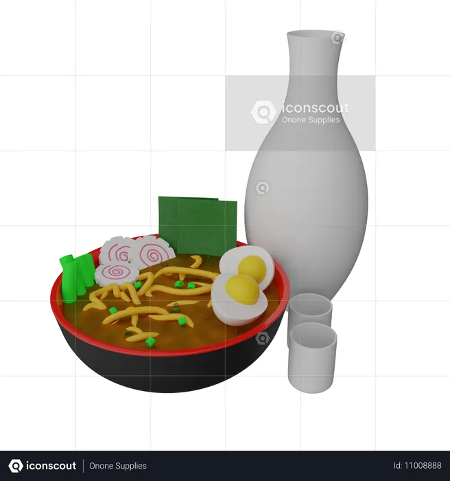 Ramen Food  3D Icon