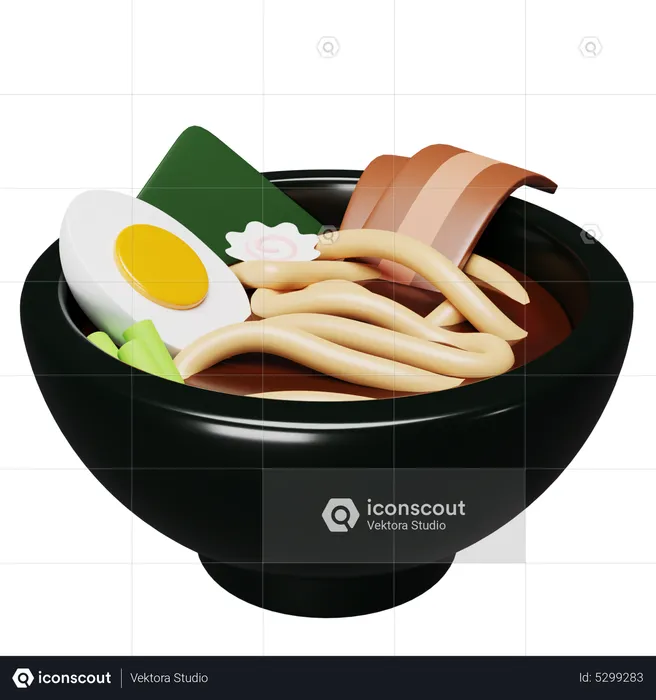 Ramen japonés  3D Icon