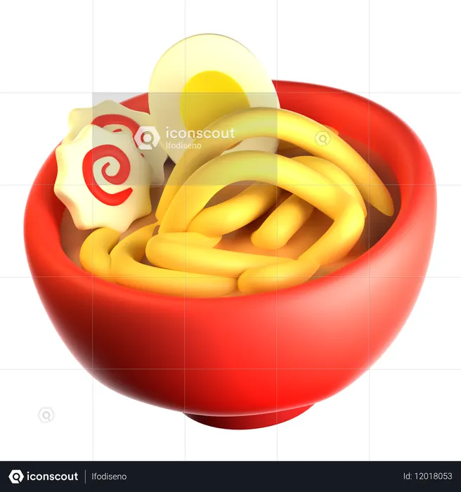Ramen Noodles Bowl  3D Icon
